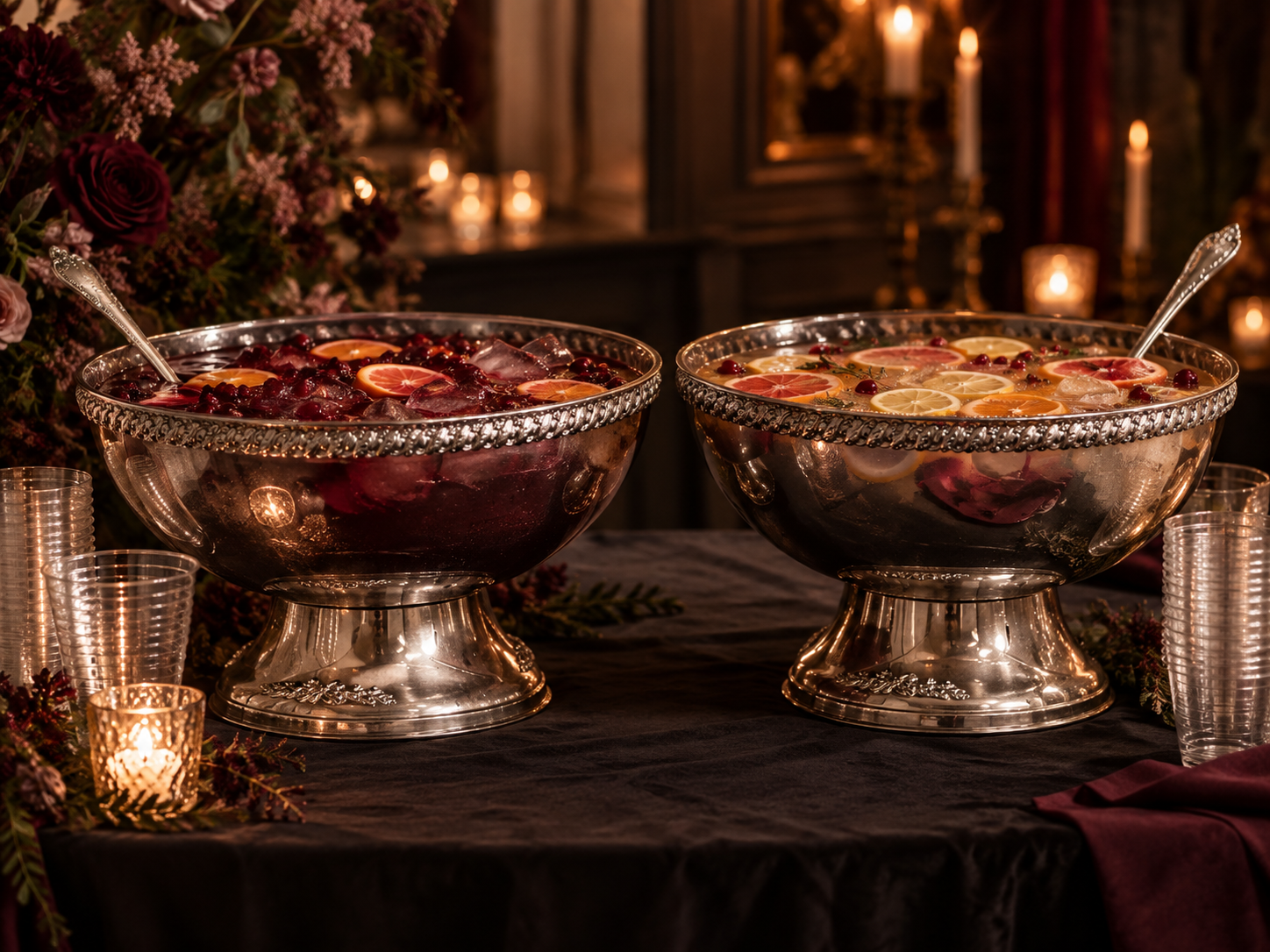 Non-alcoholic punch bowl station