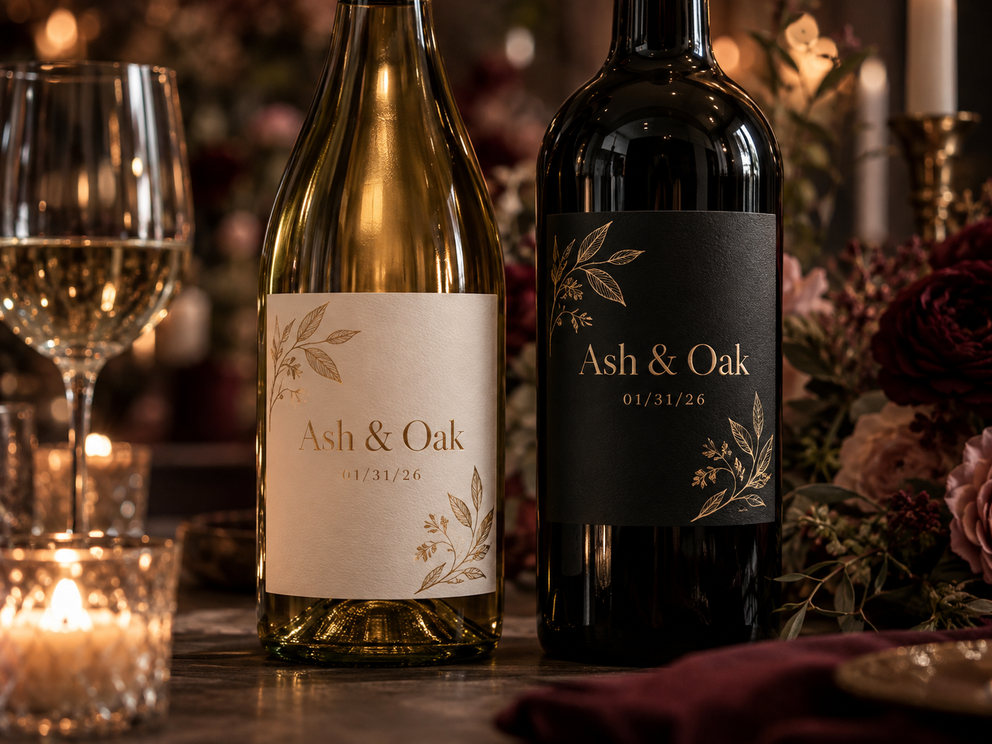 Customized wine bottle labels